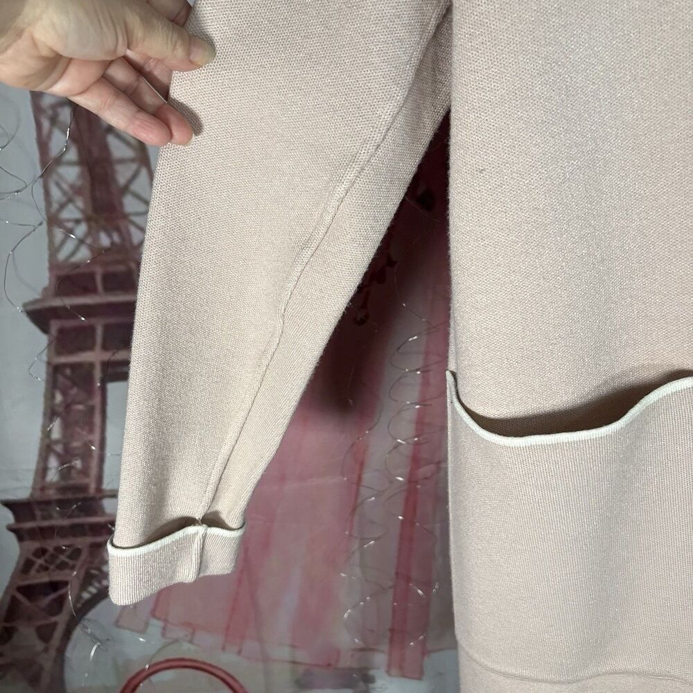 Zara Cream Oversized Knit Dress Cardigan Sz S - Picture 5 of 13